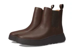 FitFlop F-Mode Leather Flatform Chelsea Boots