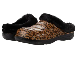 SKECHERS Foamies Cozy Camper Leopard Puffer Clog W/ Faux Fur