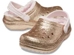 Crocs Kids Classic Lined Glitter Clog (Toddler)